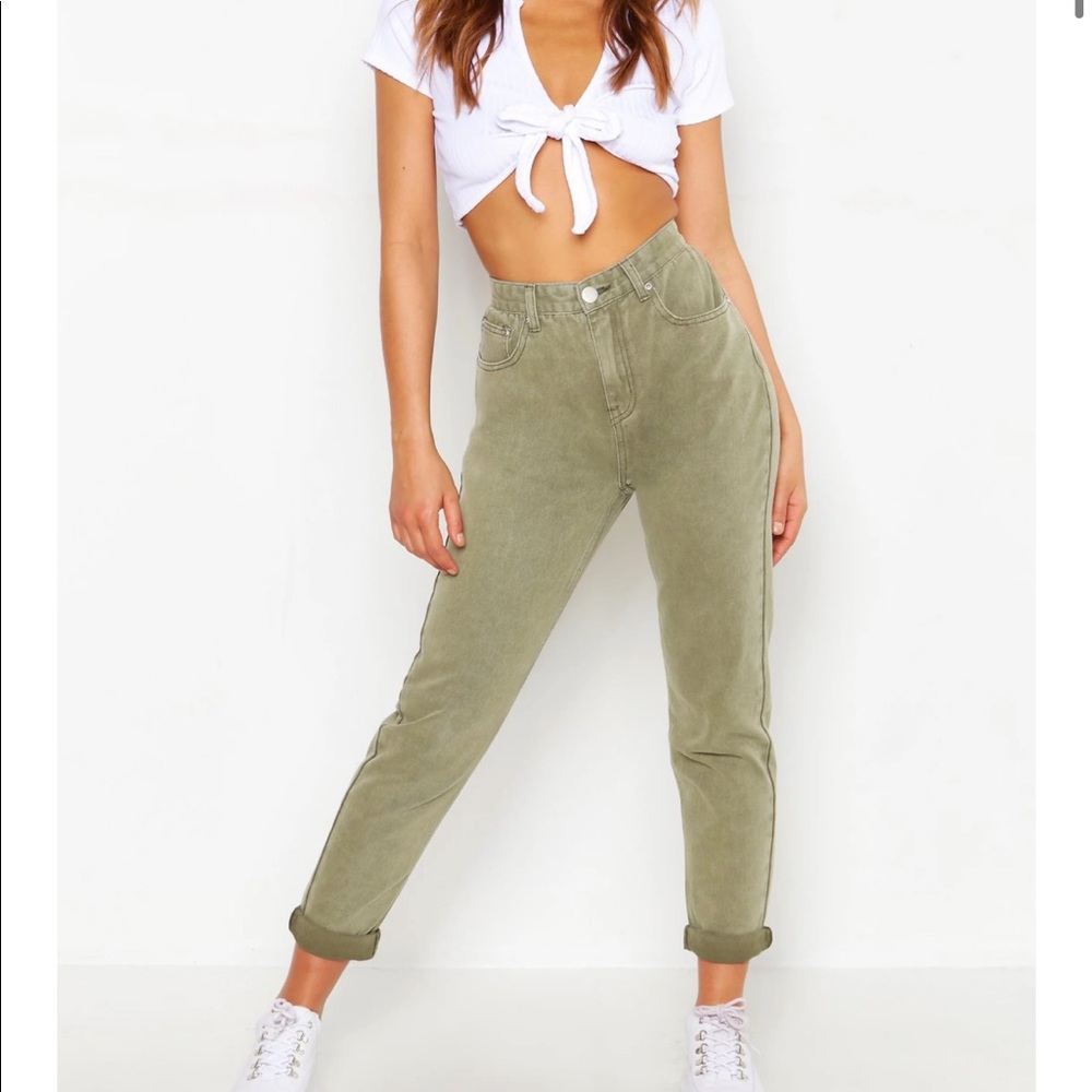 Boohoo high rise mom jean